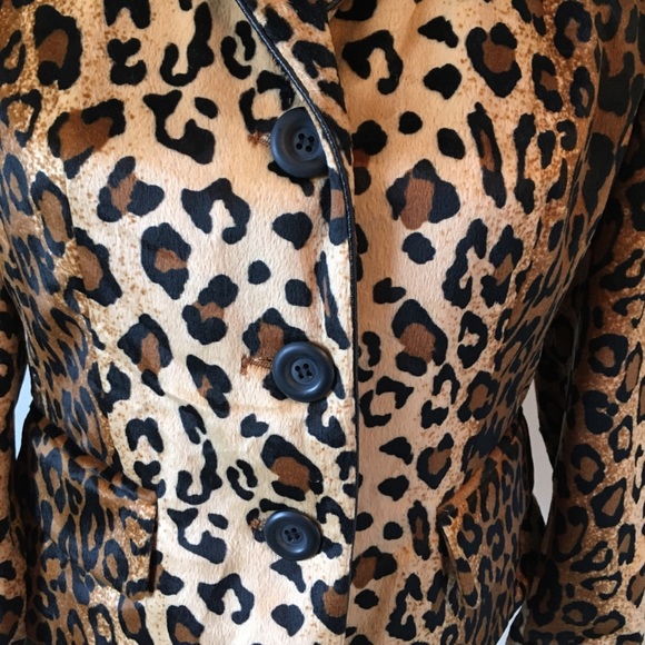 A Line Leopard Print Blazer - Picture 4 of 10